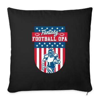 Fantasy Football Opa Großvater Fantasy Football - Sofakissenbezug 45 x 45 cm - Schwarz - Vorne