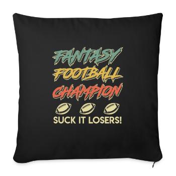 Fantasy Football Champ Champion - Sofa pillowcase 17,3'' x 17,3'' (45 x 45 cm) - black - Front