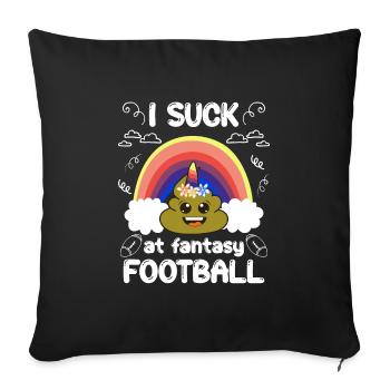 Mauvais joueur de football Fantasy - Housse de coussin décorative 45 x 45 cm - noir - Devant