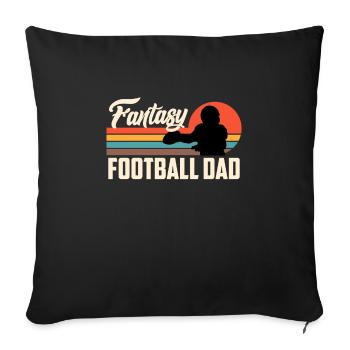 Fantasy Football Dad - Sofa pillowcase 17,3'' x 17,3'' (45 x 45 cm) - black - Front