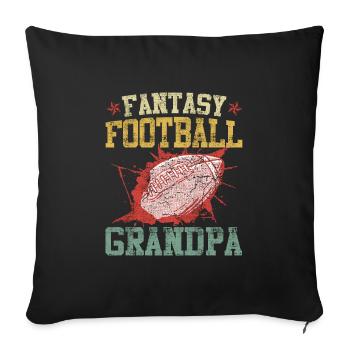 Fantasy Football Opa Großvater Fantasy Football - Sofakissenbezug 45 x 45 cm - Schwarz - Vorne