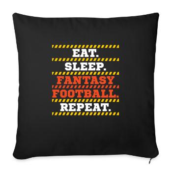 fantasy football - Sofa pillowcase 17,3'' x 17,3'' (45 x 45 cm) - black - Front