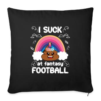 Mauvais joueur de football fantastique - Housse de coussin décorative 45 x 45 cm - noir - Devant