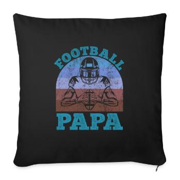 Football Dad Fantasy Football - Sofa pillowcase 17,3'' x 17,3'' (45 x 45 cm) - black - Front