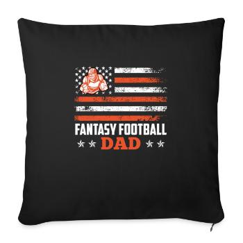 Fantasy Football Dad - Sofa pillowcase 17,3'' x 17,3'' (45 x 45 cm) - black - Front
