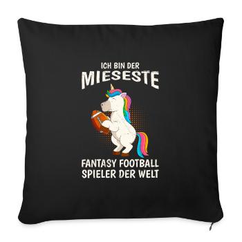 Je suis nul au football fantastique - Housse de coussin décorative 45 x 45 cm - noir - Devant