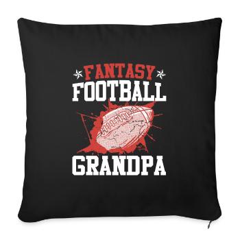 Fantasy Football Opa Großvater Fantasy Football - Sofakissenbezug 45 x 45 cm - Schwarz - Vorne
