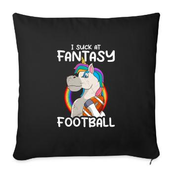 Je suis nul au football fantastique - Housse de coussin décorative 45 x 45 cm - noir - Devant