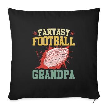 Fantasy Football Opa Großvater Fantasy Football - Sofakissenbezug 45 x 45 cm - Schwarz - Vorne