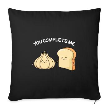 You Complete me Perfect Match Couple Valentine's Day - Sofa pillowcase 17,3'' x 17,3'' (45 x 45 cm) - black - Front