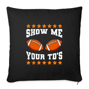Show me your TD s Fantasy Football - Sofa pillowcase 17,3'' x 17,3'' (45 x 45 cm) - black - Front