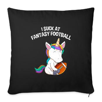 Je suis nul au Fantasy Football - Housse de coussin décorative 45 x 45 cm - noir - Devant