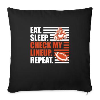 Manger Dormir Vérifiez ma gamme Répéter - Housse de coussin décorative 45 x 45 cm - noir - Devant