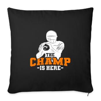 Der Fantasy Football Champ ist da - Sofakissenbezug 45 x 45 cm - Schwarz - Vorne