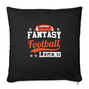 Fantasy Football Legend Fantasy Football Champion - Sofa pillowcase 17,3'' x 17,3'' (45 x 45 cm) - black - Front
