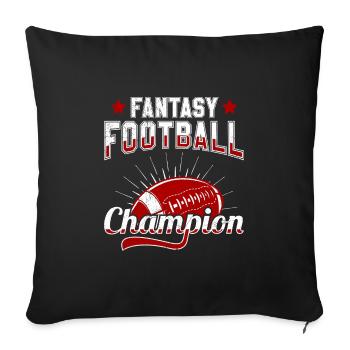 Fantasy Football Champ Champion - Sofa pillowcase 17,3'' x 17,3'' (45 x 45 cm) - black - Front