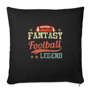 Fantasy Football Legend Fantasy Football Champion - Sofa pillowcase 17,3'' x 17,3'' (45 x 45 cm) - black - Front