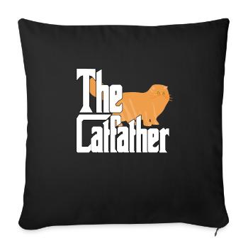 Cat Dad The Catfather Crazy Cat Father Kitty Daddy - Sofa pillowcase 17,3'' x 17,3'' (45 x 45 cm) - black - Front