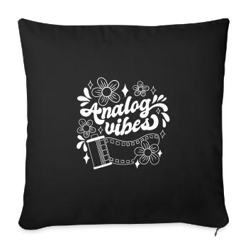 Retro Photographer Vintage Analog Vibes - Sofakissenbezug 45 x 45 cm - Schwarz - Vorne