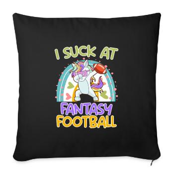 Fantasy Football Loser Je suis nul à Fantasy Football - Housse de coussin décorative 45 x 45 cm - noir - Devant