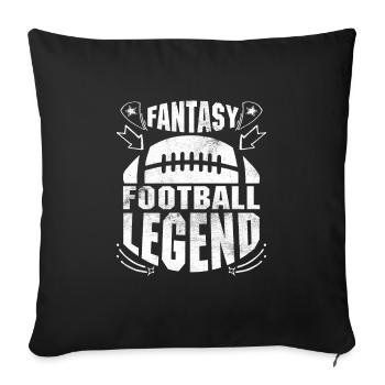 Légende du football Fantasy - Housse de coussin décorative 45 x 45 cm - noir - Devant