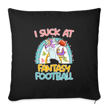 Fantasy Football Loser Je suis nul à Fantasy Football - Housse de coussin décorative 45 x 45 cm - noir - Devant