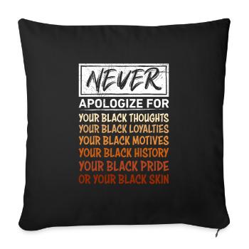 Blacknificient Afro fier couleur de peau foncée Afrique - Housse de coussin décorative 45 x 45 cm - noir - Devant