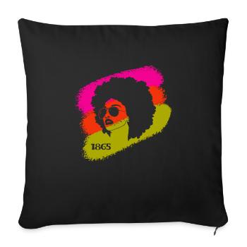 Juneteenth 1865 African American African woman - Sofa pillowcase 17,3'' x 17,3'' (45 x 45 cm) - black - Front