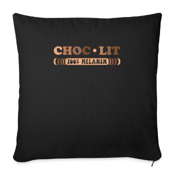 Choc-lit Noir Couleur de peau foncée Mélanine Afrique - Housse de coussin décorative 45 x 45 cm - noir - Devant