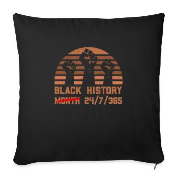 Black History Month USA Black History Africa - Sofa pillowcase 17,3'' x 17,3'' (45 x 45 cm) - black - Front