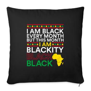 Mois de l’histoire des Noirs Histoire des États-Unis Afrique - Housse de coussin décorative 45 x 45 cm - noir - Devant