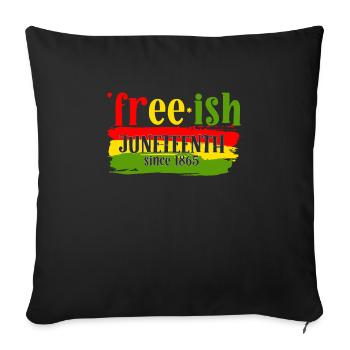 Juneteenth gratuit depuis 1865 Black History USA Afrique - Housse de coussin décorative 45 x 45 cm - noir - Devant