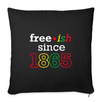 Juneteenth gratuit depuis 1865 Black History USA Afrique - Housse de coussin décorative 45 x 45 cm - noir - Devant