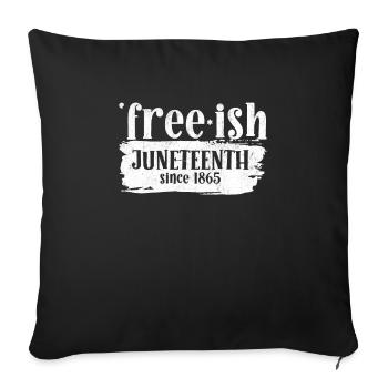 Juneteenth gratuit depuis 1865 Black History USA Afrique - Housse de coussin décorative 45 x 45 cm - noir - Devant