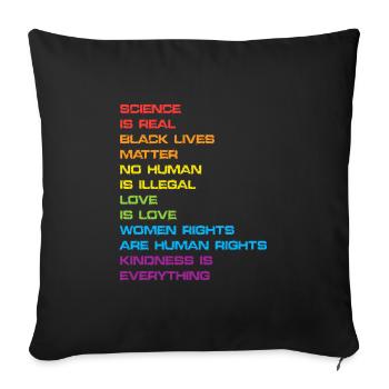 Black Lives Matter Women's Rights Africa - Sofa pillowcase 17,3'' x 17,3'' (45 x 45 cm) - black - Front