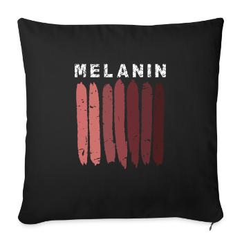 Mélanine couleur peau foncée 100 % mélanine Afrique - Housse de coussin décorative 45 x 45 cm - noir - Devant