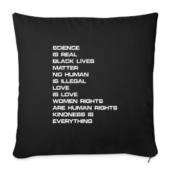 Black Lives Matter Women's Rights Africa - Sofa pillowcase 17,3'' x 17,3'' (45 x 45 cm) - black - Front