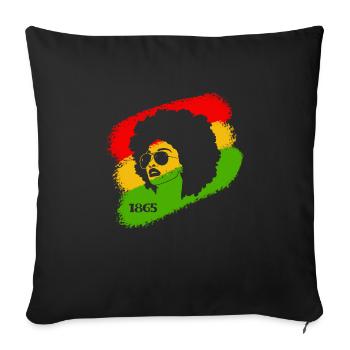 Juneteenth 1865 African American African woman - Sofa pillowcase 17,3'' x 17,3'' (45 x 45 cm) - black - Front