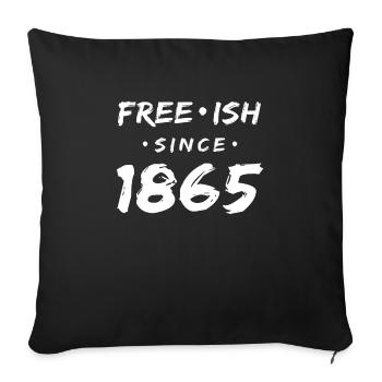 Juneteenth gratuit depuis 1865 Black History USA Afrique - Housse de coussin décorative 45 x 45 cm - noir - Devant