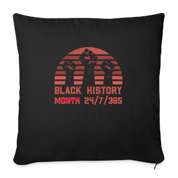 Black History Month USA Black History Africa - Sofa pillowcase 17,3'' x 17,3'' (45 x 45 cm) - black - Front