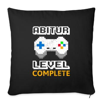 Niveau Abitur complet Abi 2023 Gamer - Housse de coussin décorative 45 x 45 cm - noir - Devant