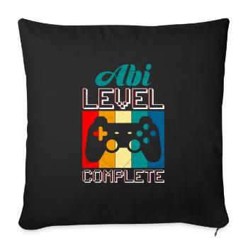 Abitur Level complete Abi 2023 Gamer - Sofakissenbezug 45 x 45 cm - Schwarz - Vorne