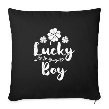 Lucky Boy Irish St Patrick's Day - Sofa pillowcase 17,3'' x 17,3'' (45 x 45 cm) - black - Front