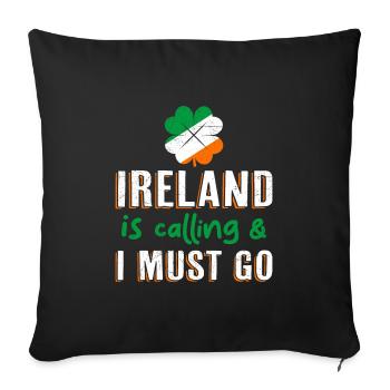 L’Irlande appelle - Je dois y aller Irlande Saint-Patrick - Housse de coussin décorative 45 x 45 cm - noir - Devant