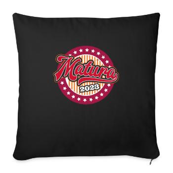Matura graduation 2023 Matura - Sofa pillowcase 17,3'' x 17,3'' (45 x 45 cm) - black - Front