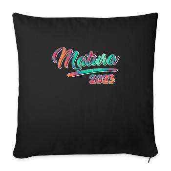 Matura 20203 High School Graduates - Sofa pillowcase 17,3'' x 17,3'' (45 x 45 cm) - black - Front