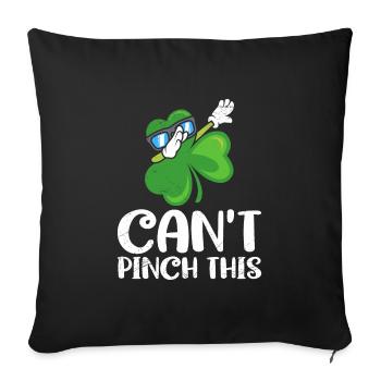 Can't Pinch This St. Patrick's Day Quote - Sofa pillowcase 17,3'' x 17,3'' (45 x 45 cm) - black - Front