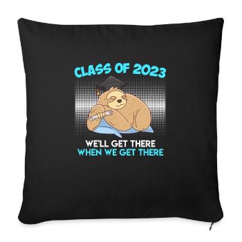 Matura 2023 class of 2023 - Sofa pillowcase 17,3'' x 17,3'' (45 x 45 cm) - black - Front