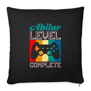 Abitur Level complete Abi 2023 Gamer - Sofakissenbezug 45 x 45 cm - Schwarz - Vorne