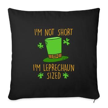 Leprechaun Size Little Friend St. Patrick's Day - Sofa pillowcase 17,3'' x 17,3'' (45 x 45 cm) - black - Front